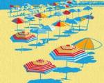 Полотенце пляжное Зонтики 100х160